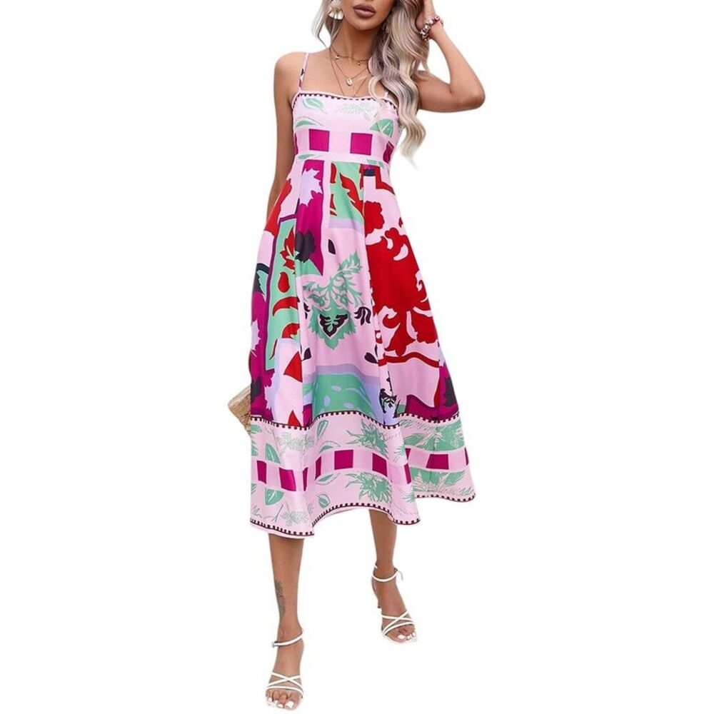 Florida Womens Charlotte Green Midi Dress